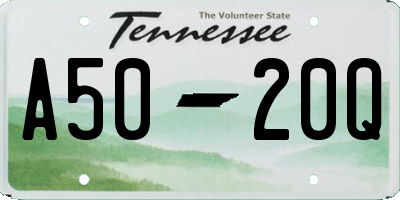 TN license plate A5020Q