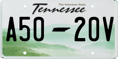TN license plate A5020V
