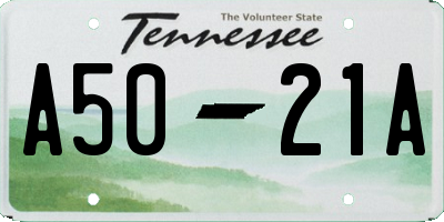 TN license plate A5021A