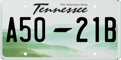 TN license plate A5021B