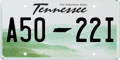 TN license plate A5022I