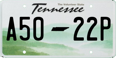TN license plate A5022P