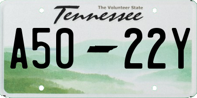 TN license plate A5022Y