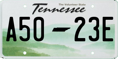 TN license plate A5023E