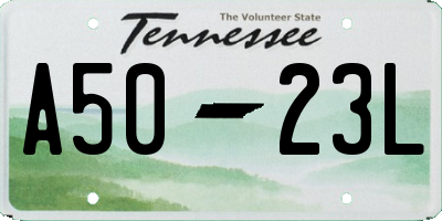 TN license plate A5023L