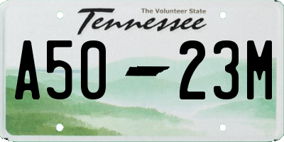 TN license plate A5023M