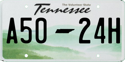 TN license plate A5024H