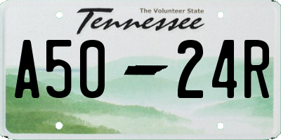 TN license plate A5024R