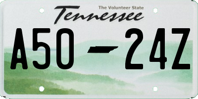 TN license plate A5024Z