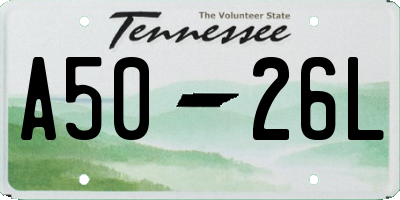 TN license plate A5026L