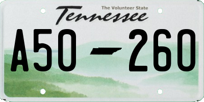 TN license plate A5026O