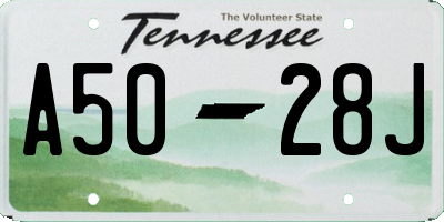 TN license plate A5028J