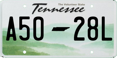 TN license plate A5028L