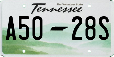 TN license plate A5028S