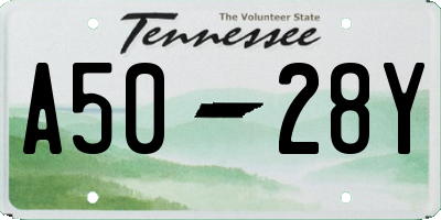 TN license plate A5028Y