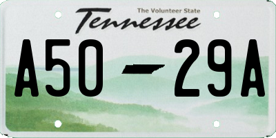 TN license plate A5029A