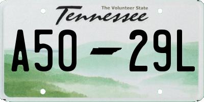 TN license plate A5029L