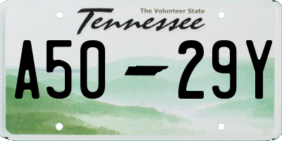 TN license plate A5029Y