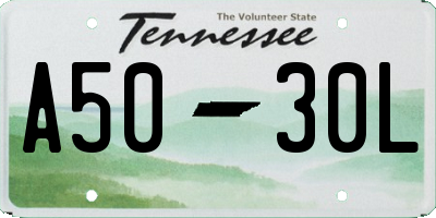 TN license plate A5030L