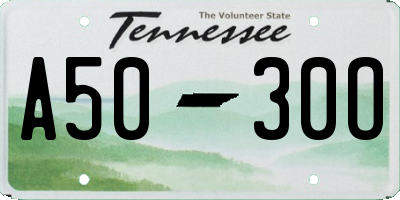 TN license plate A5030O