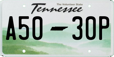 TN license plate A5030P