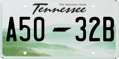 TN license plate A5032B