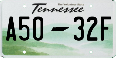 TN license plate A5032F