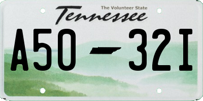 TN license plate A5032I