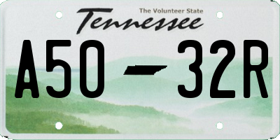 TN license plate A5032R
