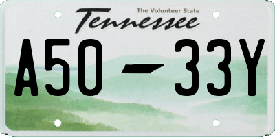TN license plate A5033Y