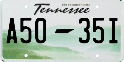 TN license plate A5035I