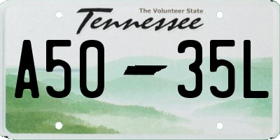 TN license plate A5035L