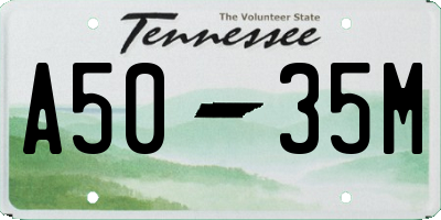 TN license plate A5035M