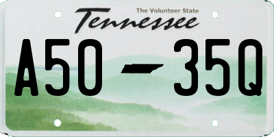 TN license plate A5035Q