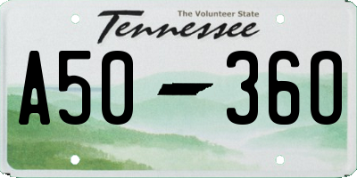 TN license plate A5036O