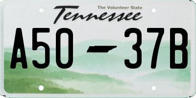 TN license plate A5037B