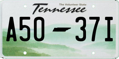 TN license plate A5037I
