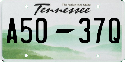 TN license plate A5037Q