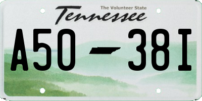 TN license plate A5038I