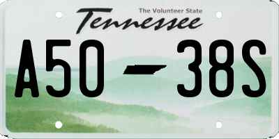 TN license plate A5038S