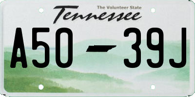 TN license plate A5039J