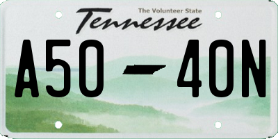 TN license plate A5040N