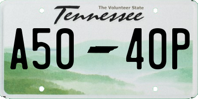 TN license plate A5040P