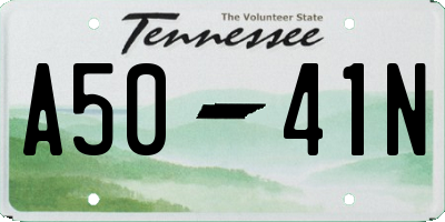TN license plate A5041N