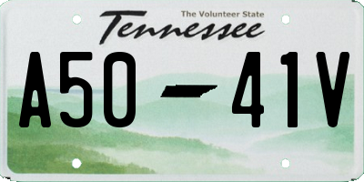 TN license plate A5041V