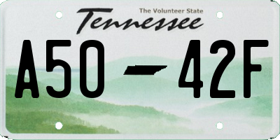 TN license plate A5042F