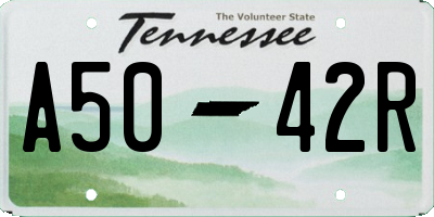 TN license plate A5042R