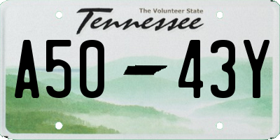 TN license plate A5043Y