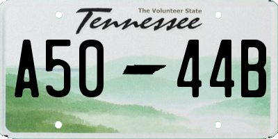 TN license plate A5044B
