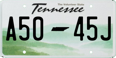 TN license plate A5045J